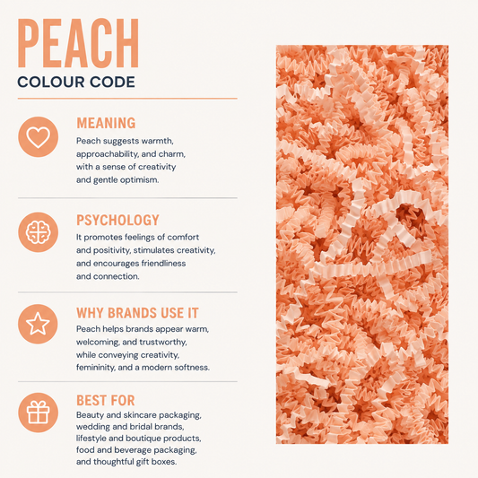 Peach Crinkle Paper – Shredded Gift Box Filler