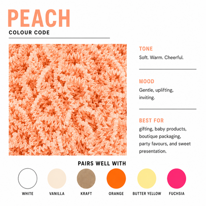 Peach Crinkle Paper – Shredded Gift Box Filler