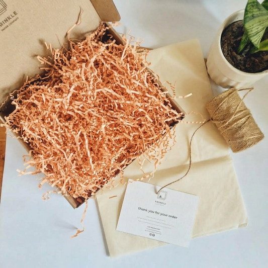Peach Crinkle Paper – Shredded Gift Box Filler