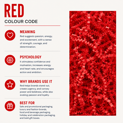 Red Crinkle Paper – Shredded Gift Box Filler