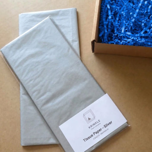 Silver Tissue Paper - 4 Sheets