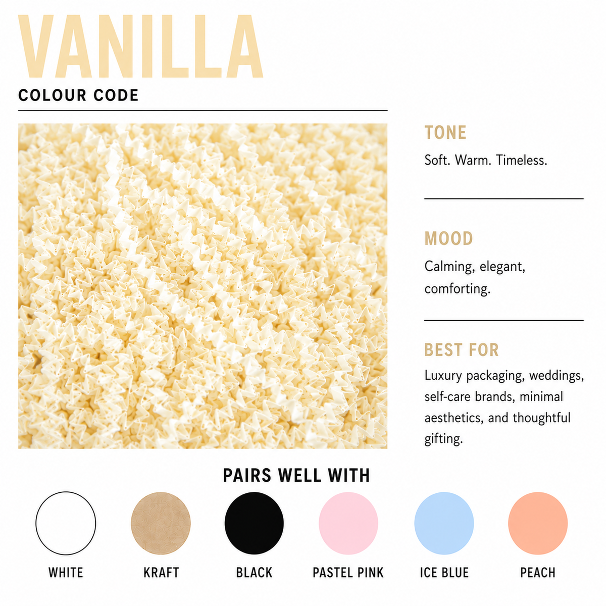 Vanilla Crinkle Paper – Shredded Gift Box Filler
