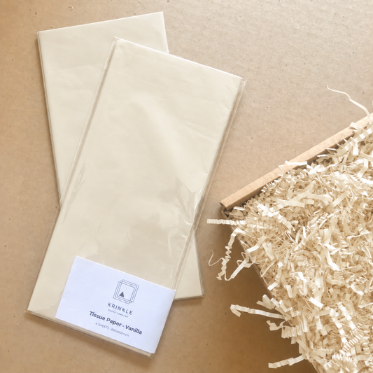 Vanilla Tissue Paper arranged as a four-sheet pack