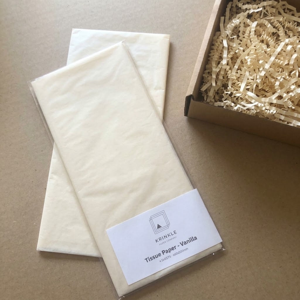 Vanilla Tissue Paper - 4 Sheets