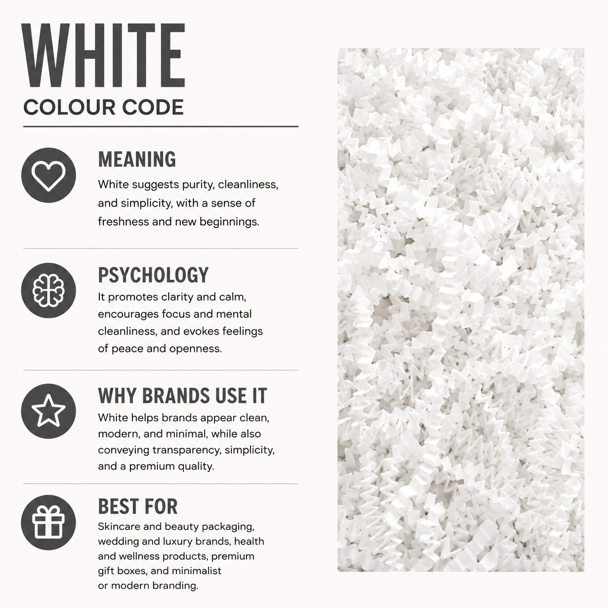 White Crinkle Paper – Shredded Gift Box Filler