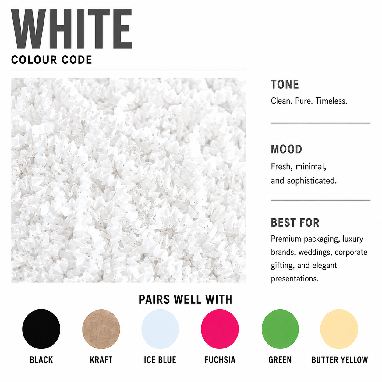 White Crinkle Paper – Shredded Gift Box Filler