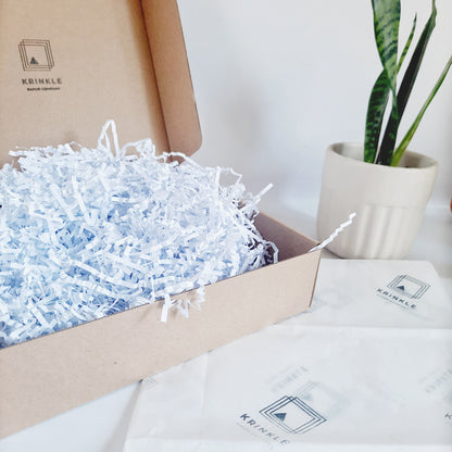 White Crinkle Paper – Shredded Gift Box Filler