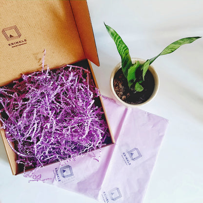 Lavender Crinkle Paper – Shredded Gift Box Filler