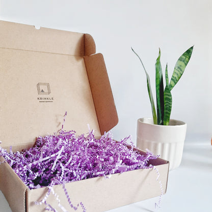 Lavender Crinkle Paper – Shredded Gift Box Filler