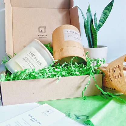 Green Crinkle Paper – Shredded Gift Box Filler