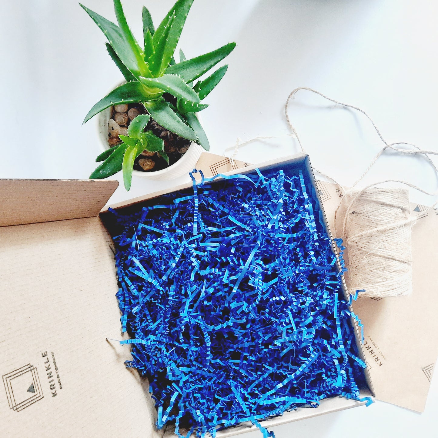 Cobalt Blue Crinkle Shred Paper