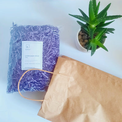 Purple Crinkle Paper – Shredded Gift Box Filler