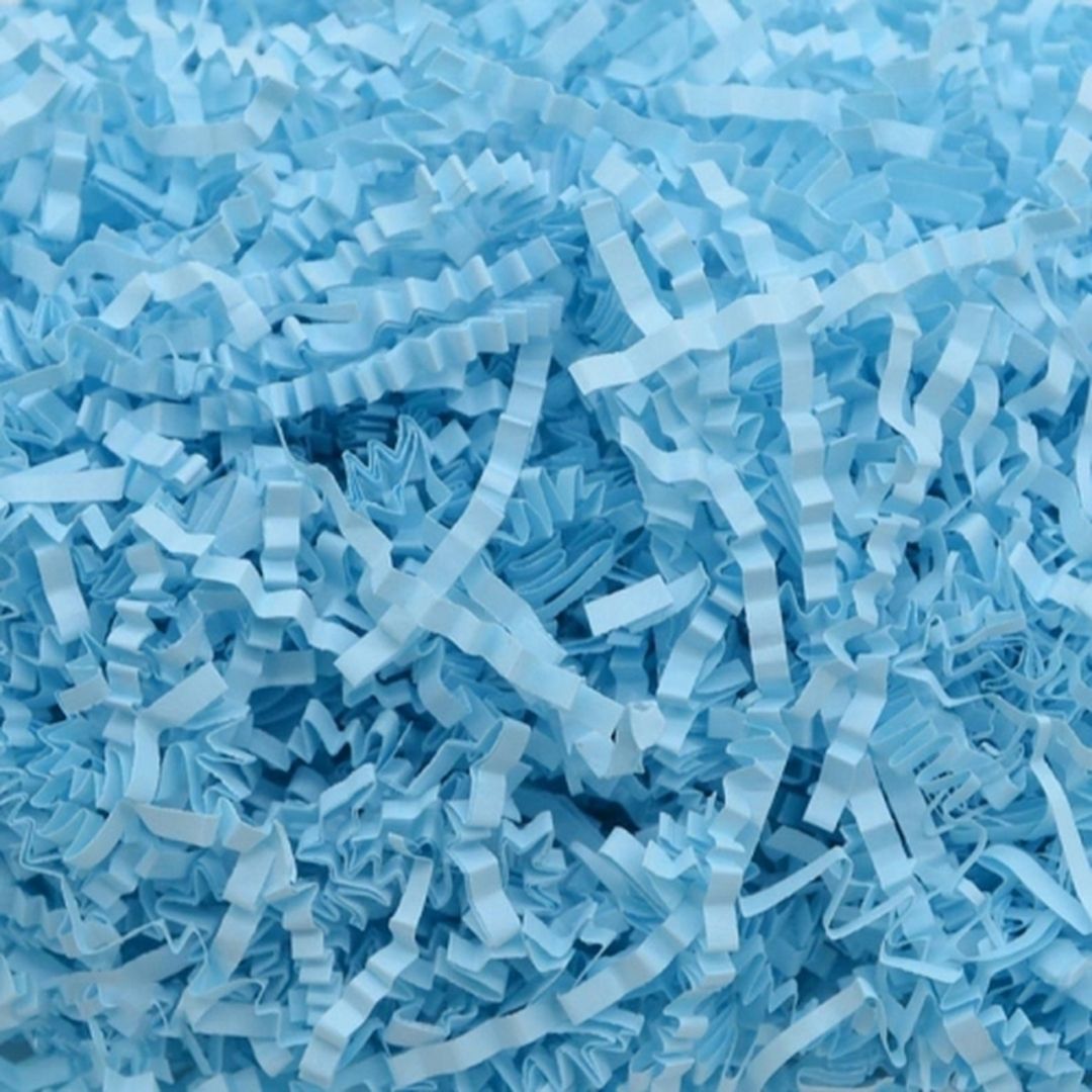 Baby Blue Crinkle Shred Paper
