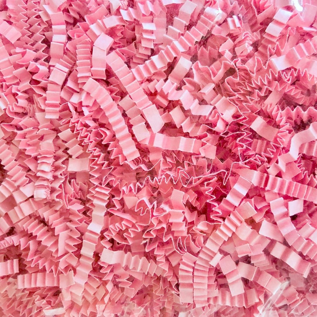 Pastel Pink Crinkle Shred Paper